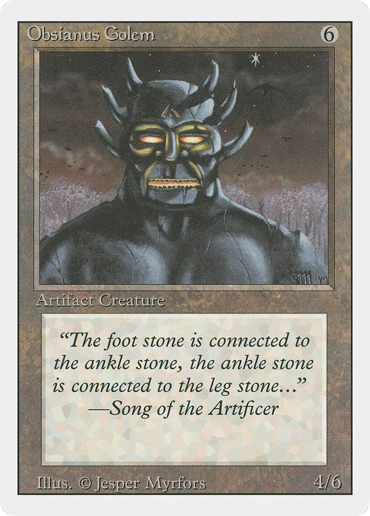 Golem d'obsianite — Revised Edition — Magic: The Gathering