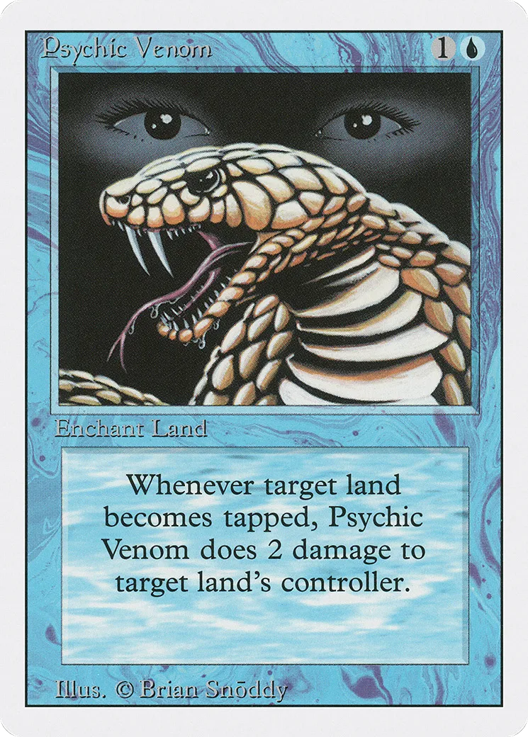 Psychic Venom — Revised Edition — Magic: The Gathering