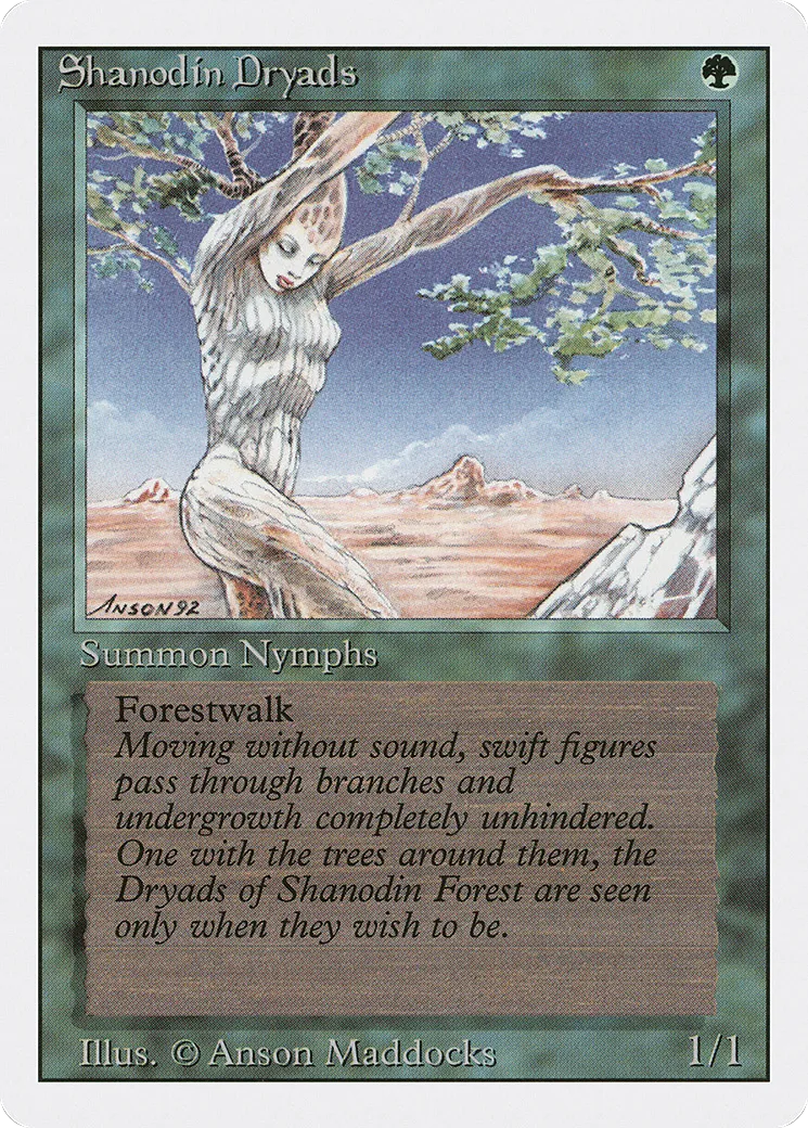Shanodin Dryads from Revised Edition - Magic: The Gathering