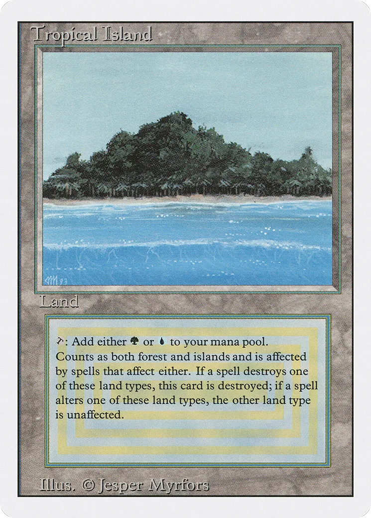 Tropical Island — Revised Edition — Magic: The Gathering