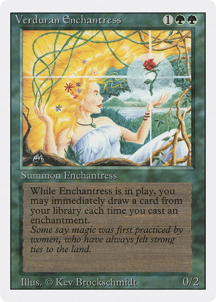 Verduran Enchantress — Revised Edition — Magic: The Gathering