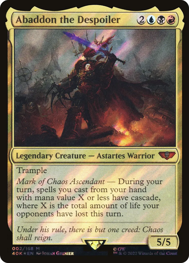 Abaddon the Despoiler — Warhammer 40,000 Commander — Magic: The Gathering