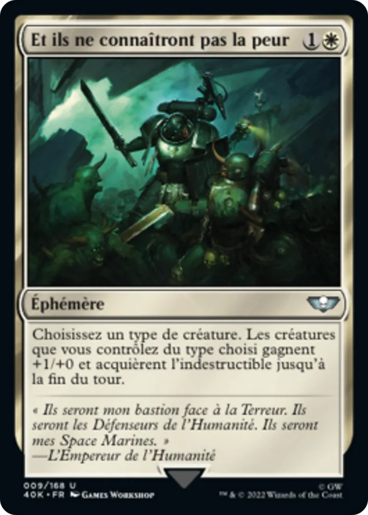 Et ils ne connaîtront pas la peur — Warhammer 40,000 Commander — Magic: The Gathering