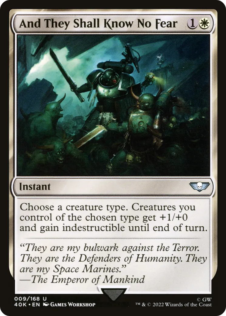 And They Shall Know No Fear — Warhammer 40,000 Commander — Magic: The Gathering