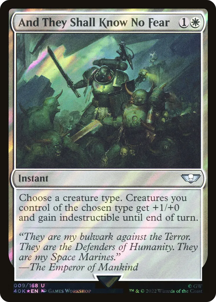 Et ils ne connaîtront pas la peur — Warhammer 40,000 Commander — Magic: The Gathering