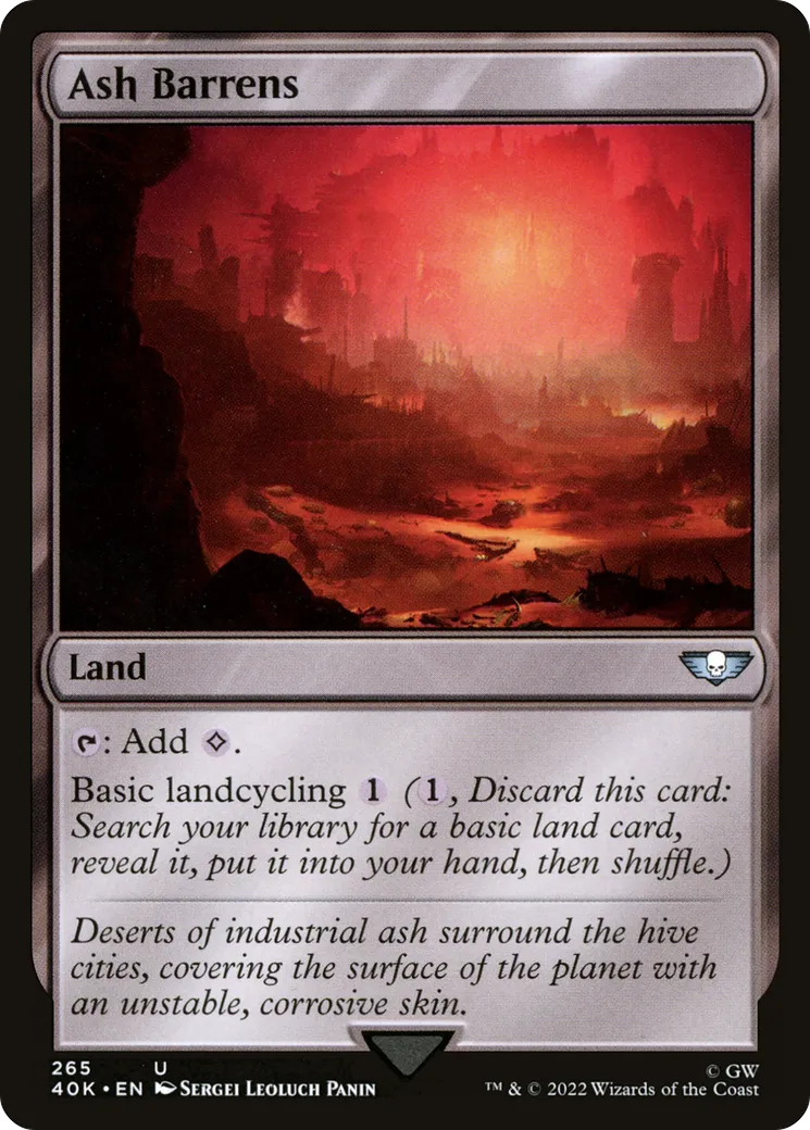Landes cendreuses — Warhammer 40,000 Commander — Magic: The Gathering