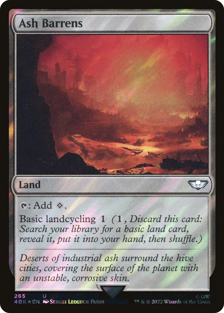 Landes cendreuses — Warhammer 40,000 Commander — Magic: The Gathering
