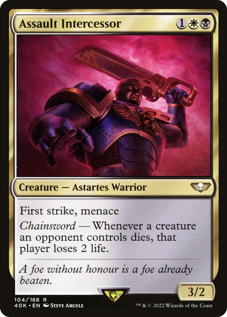 Intercessor d'assaut — Warhammer 40,000 Commander — Magic: The Gathering