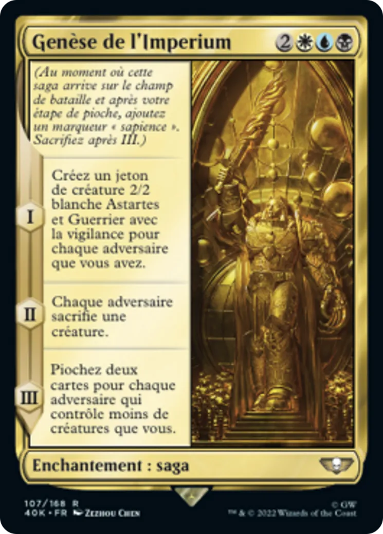 Genèse de l'Imperium — Warhammer 40,000 Commander — Magic: The Gathering