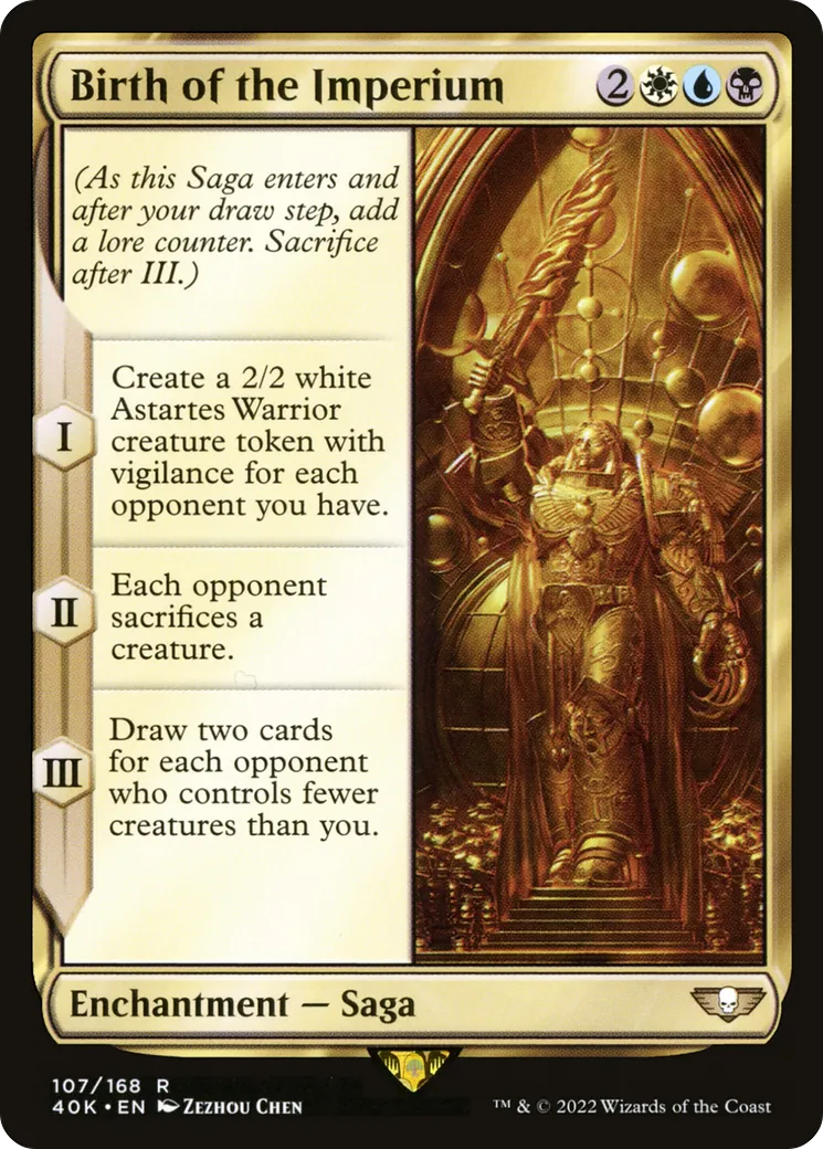 Genèse de l'Imperium — Warhammer 40,000 Commander — Magic: The Gathering