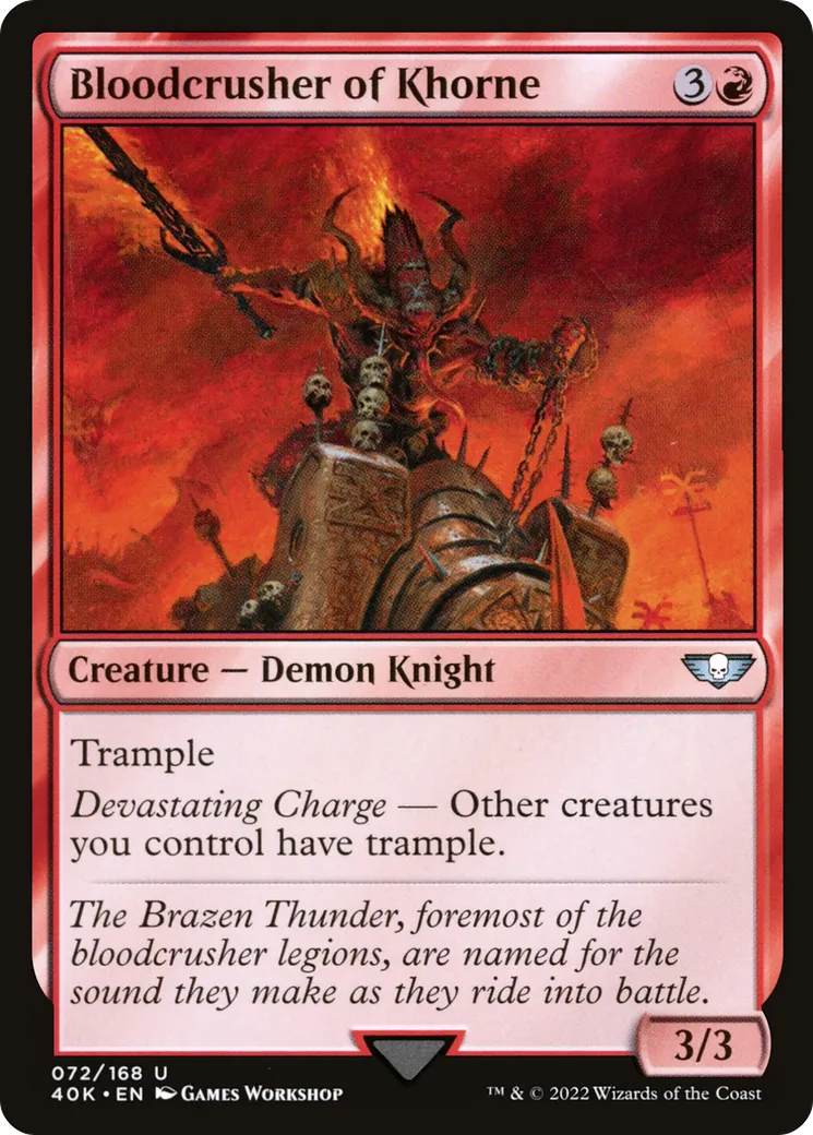 Bloodcrusher of Khorne — Warhammer 40,000 Commander — Magic: The Gathering