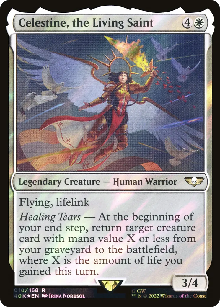 Celestine, the Living Saint — Warhammer 40,000 Commander — Magic: The Gathering