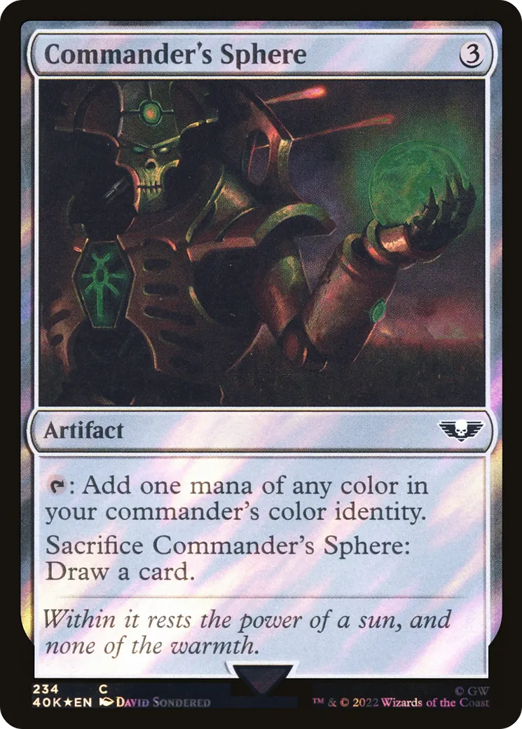 Sphère du commandant — Warhammer 40,000 Commander — Magic: The Gathering