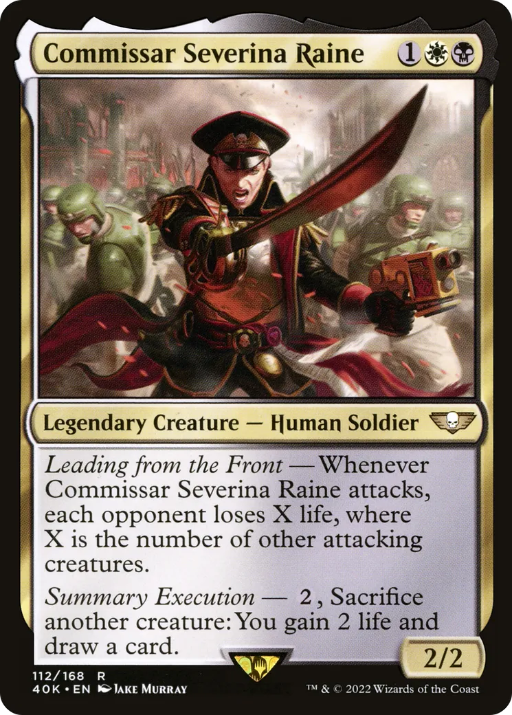 Commissar Severina Raine — Warhammer 40,000 Commander — Magic: The Gathering