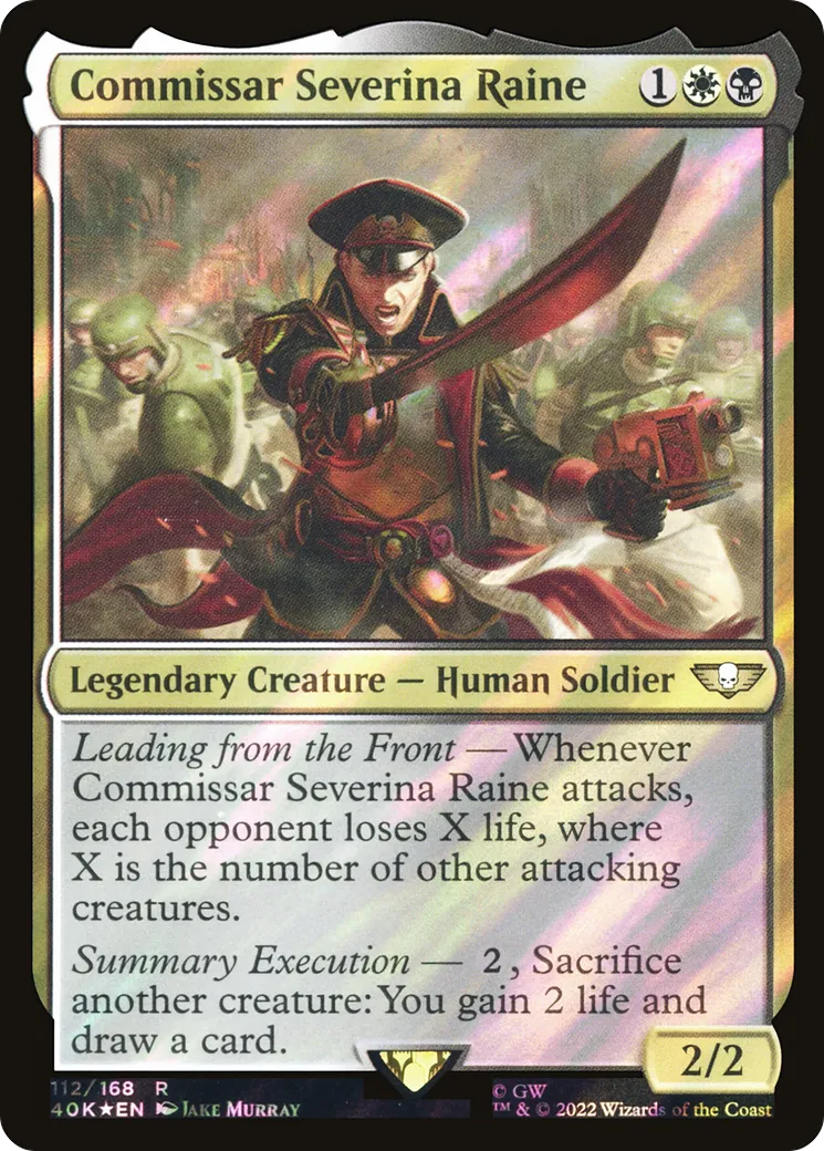 Commissar Severina Raine — Warhammer 40,000 Commander — Magic: The Gathering
