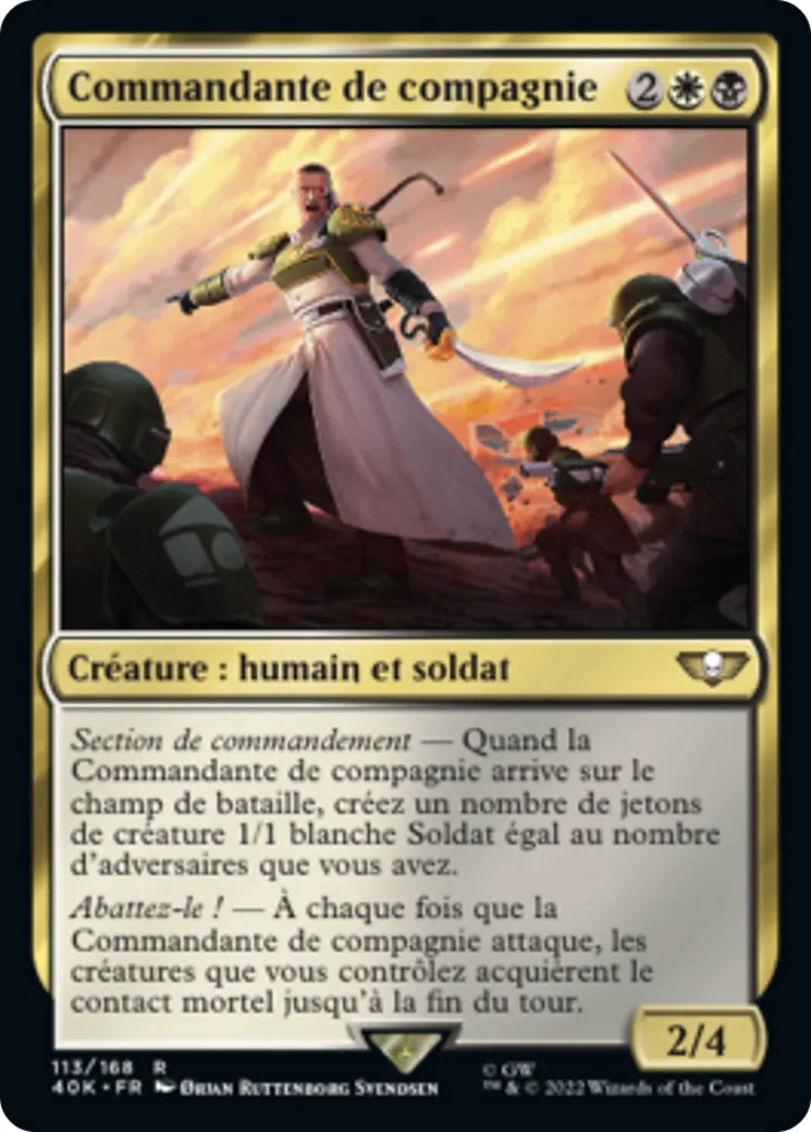 Commandante de compagnie — Warhammer 40,000 Commander — Magic: The Gathering