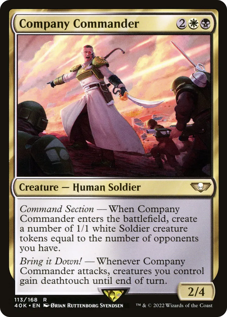 Commandante de compagnie — Warhammer 40,000 Commander — Magic: The Gathering