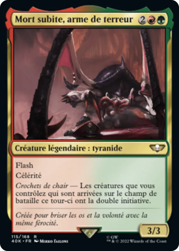Mort subite, arme de terreur — Warhammer 40,000 Commander — Magic: The Gathering