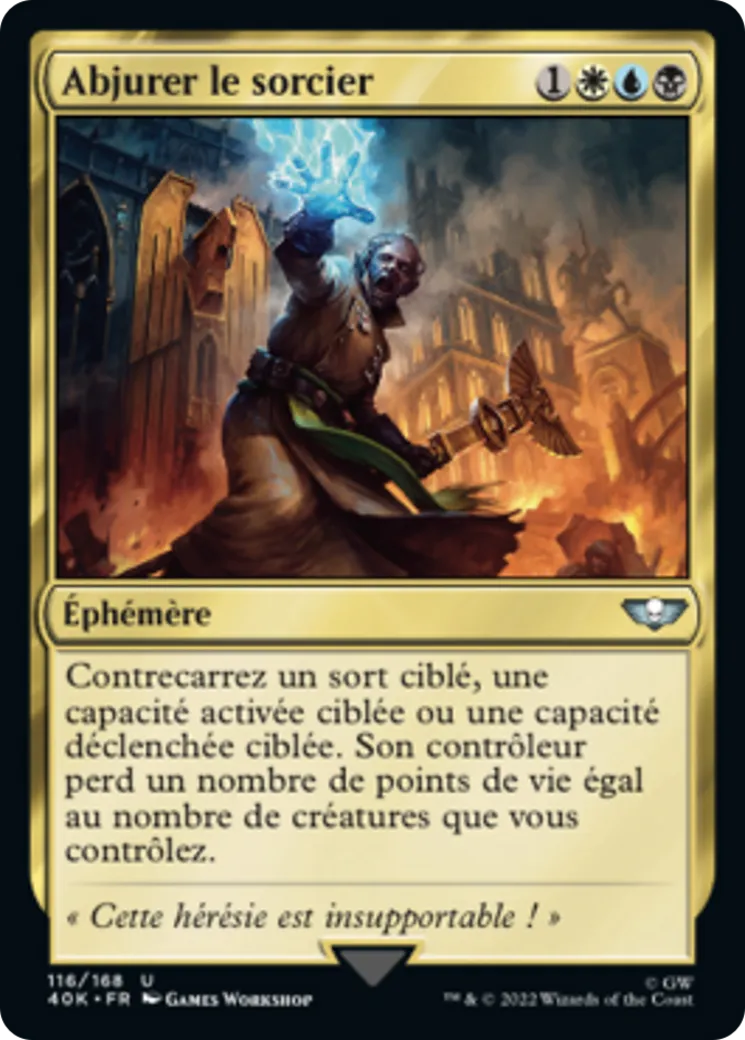 Abjurer le sorcier — Warhammer 40,000 Commander — Magic: The Gathering