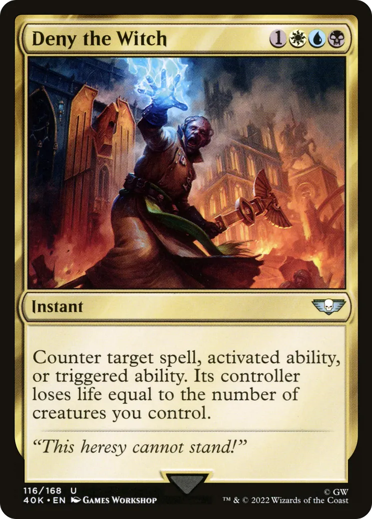Abjurer le sorcier — Warhammer 40,000 Commander — Magic: The Gathering