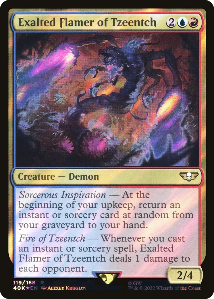 Exalted Flamer of Tzeentch — Warhammer 40,000 Commander — Magic: The Gathering
