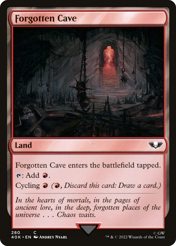 Caverne oubliée — Warhammer 40,000 Commander — Magic: The Gathering