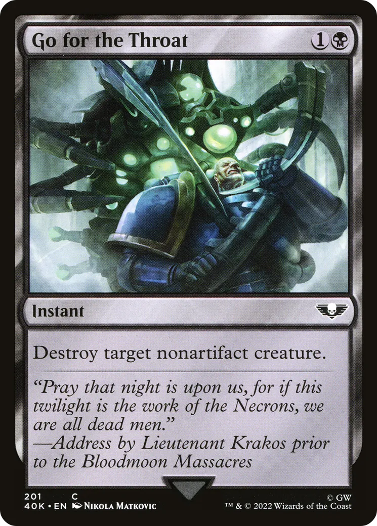 Droit à la gorge — Warhammer 40,000 Commander — Magic: The Gathering