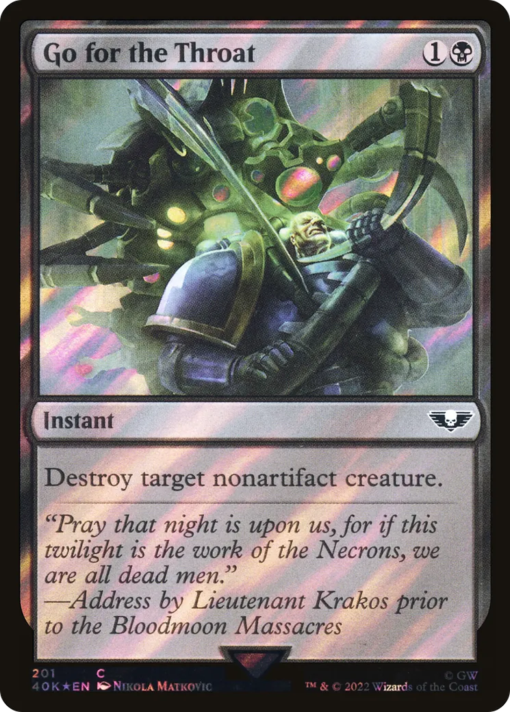 Droit à la gorge — Warhammer 40,000 Commander — Magic: The Gathering