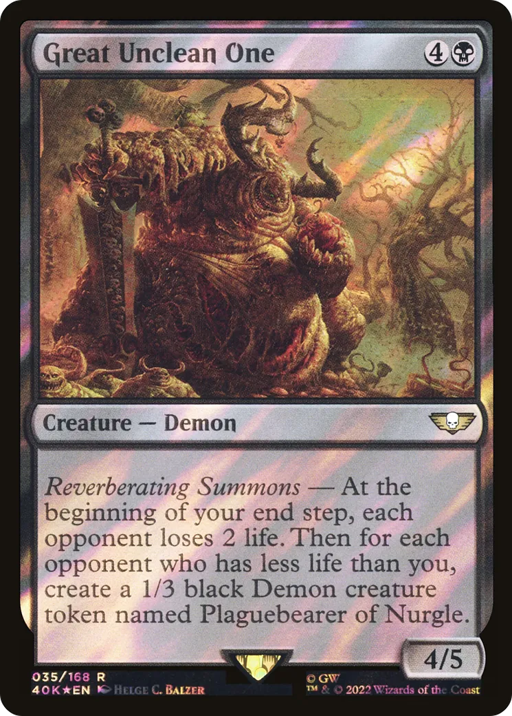 Great Unclean One — Warhammer 40,000 Commander — Magic: The Gathering