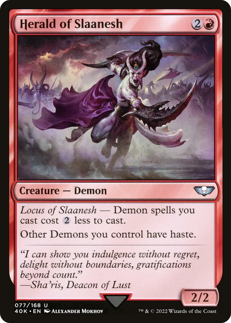 Herald of Slaanesh — Warhammer 40,000 Commander — Magic: The Gathering