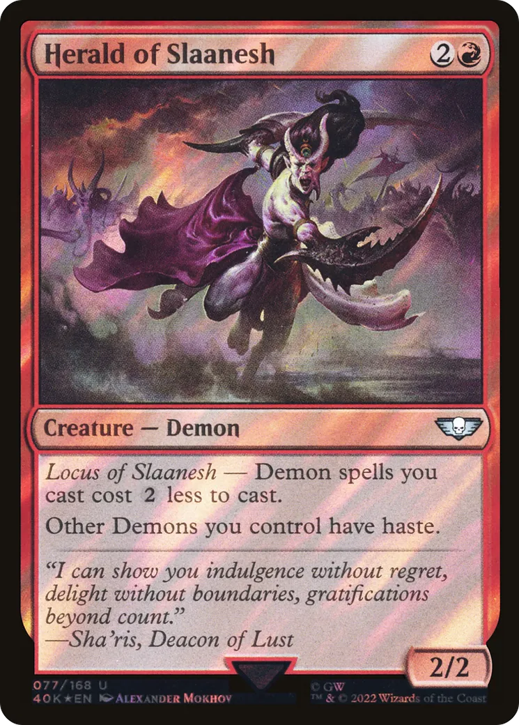 Herald of Slaanesh — Warhammer 40,000 Commander — Magic: The Gathering