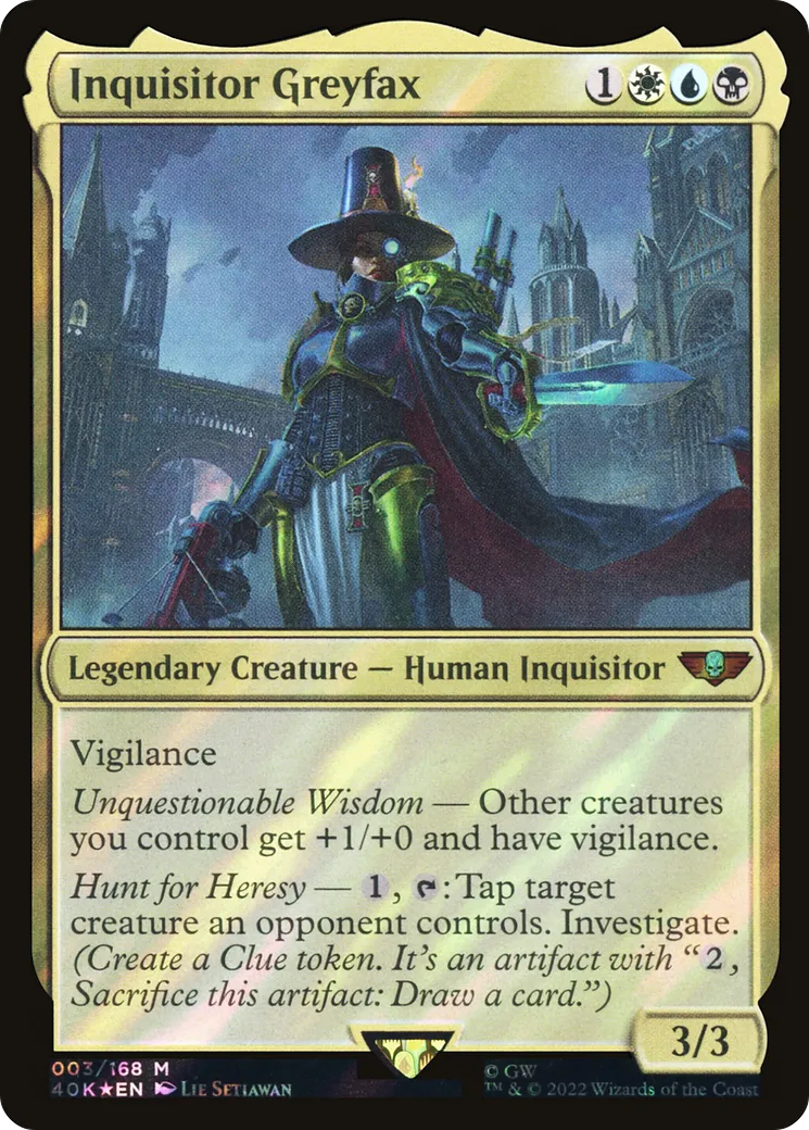Inquisitor Greyfax from Warhammer 40,000 Commander - Magic: The Gathering