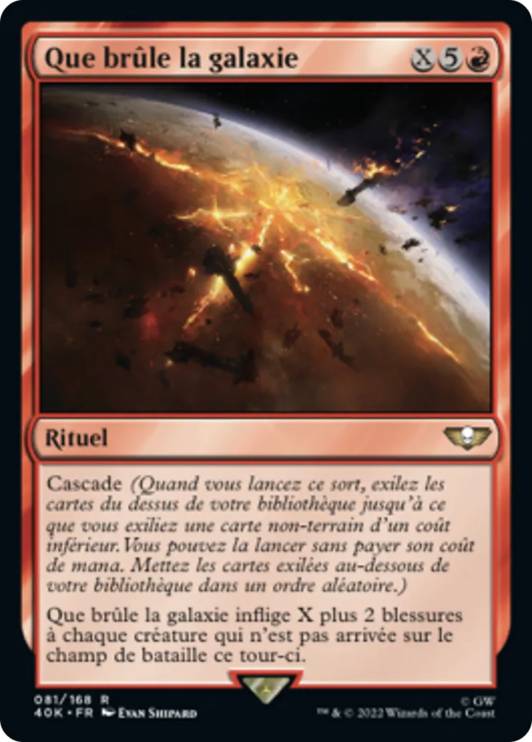 Que brûle la galaxie — Warhammer 40,000 Commander — Magic: The Gathering