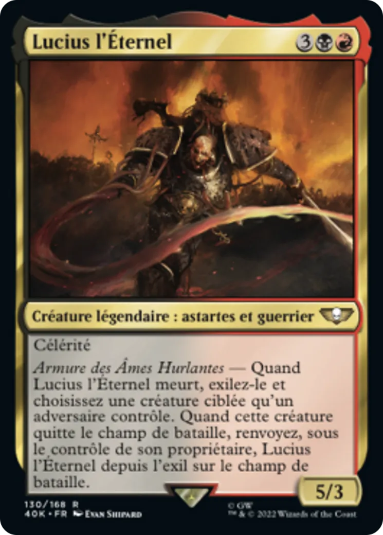 Lucius l'Éternel — Warhammer 40,000 Commander — Magic: The Gathering