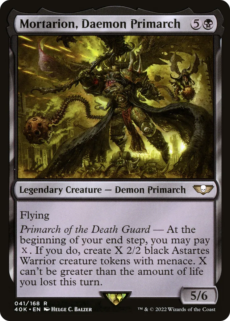 Mortarion, Daemon Primarch — Warhammer 40,000 Commander — Magic: The Gathering