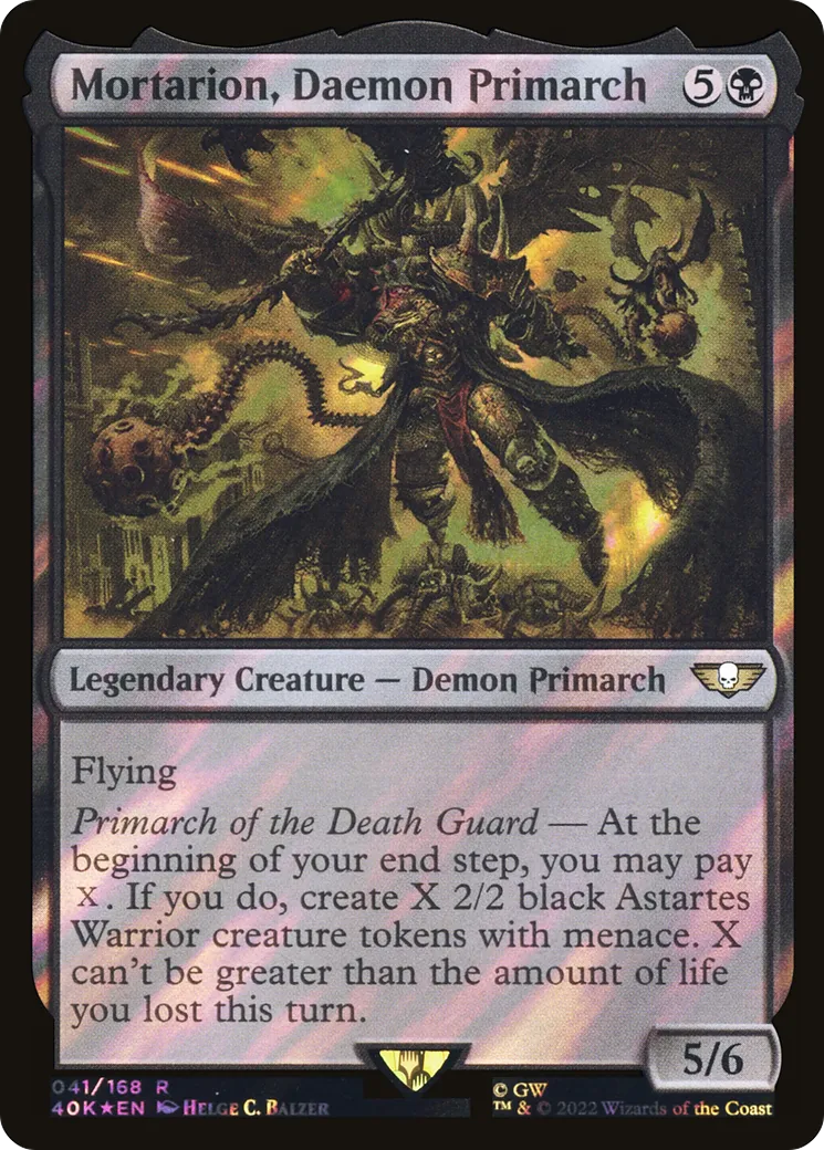 Mortarion, Daemon Primarch — Warhammer 40,000 Commander — Magic: The Gathering