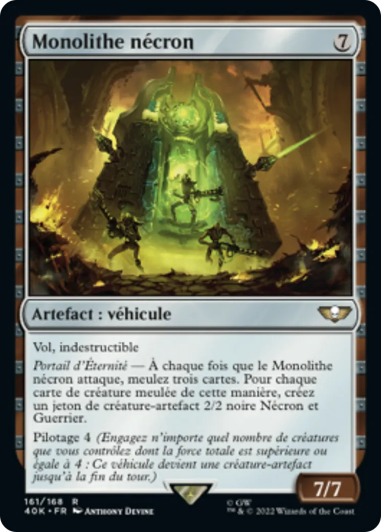 Monolithe nécron — Warhammer 40,000 Commander — Magic: The Gathering