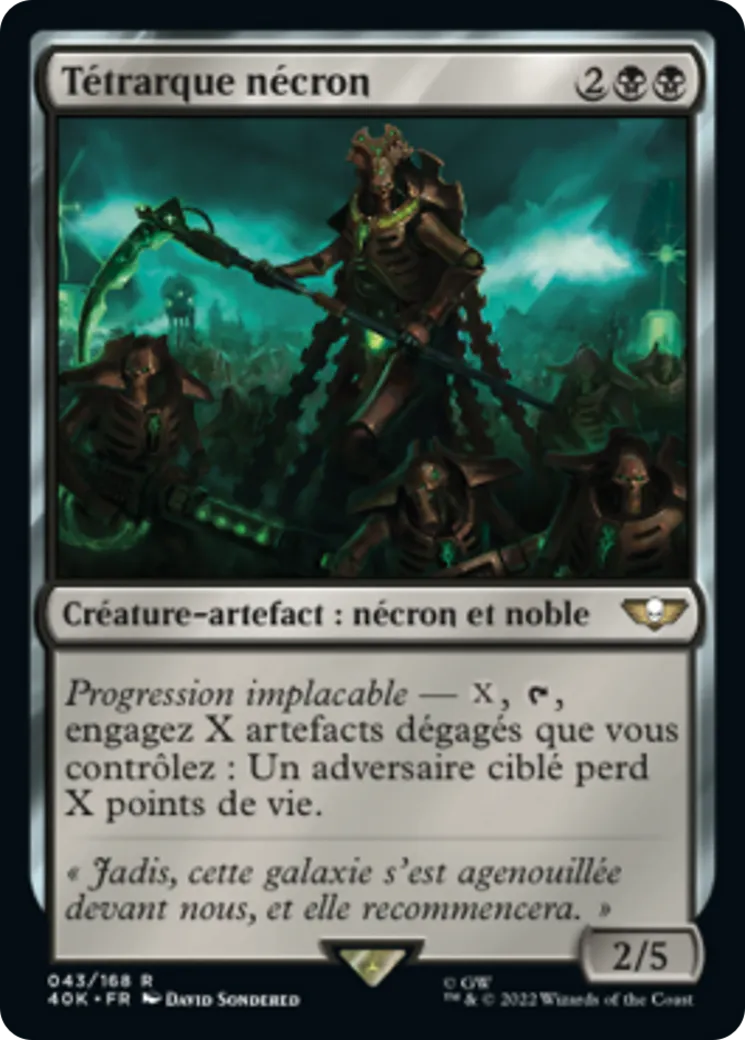 Tétrarque nécron — Warhammer 40,000 Commander — Magic: The Gathering