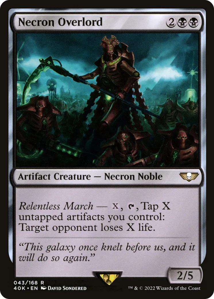 Tétrarque nécron — Warhammer 40,000 Commander — Magic: The Gathering