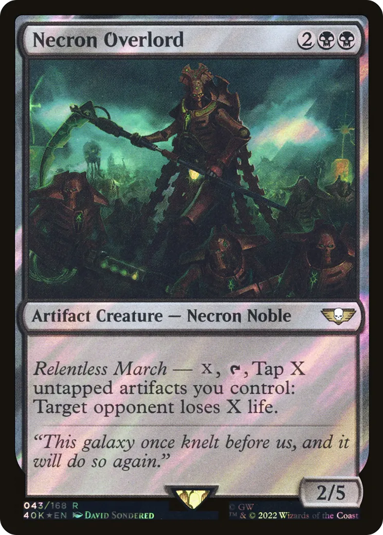 Necron Overlord — Warhammer 40,000 Commander — Magic: The Gathering