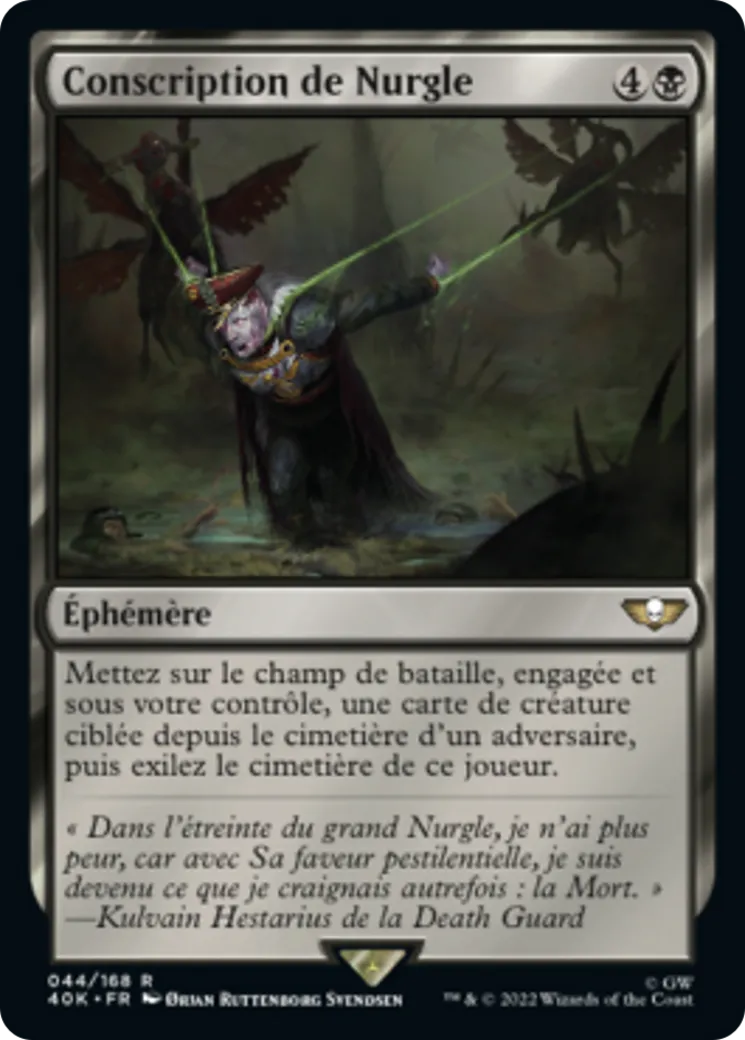 Conscription de Nurgle — Warhammer 40,000 Commander — Magic: The Gathering