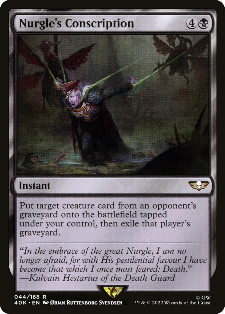 Nurgle's Conscription — Warhammer 40,000 Commander — Magic: The Gathering