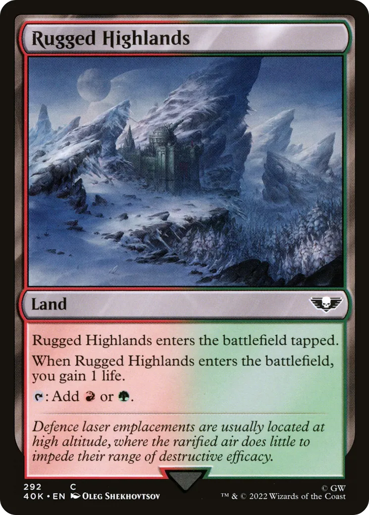 Hautes terres rocailleuses — Warhammer 40,000 Commander — Magic: The Gathering