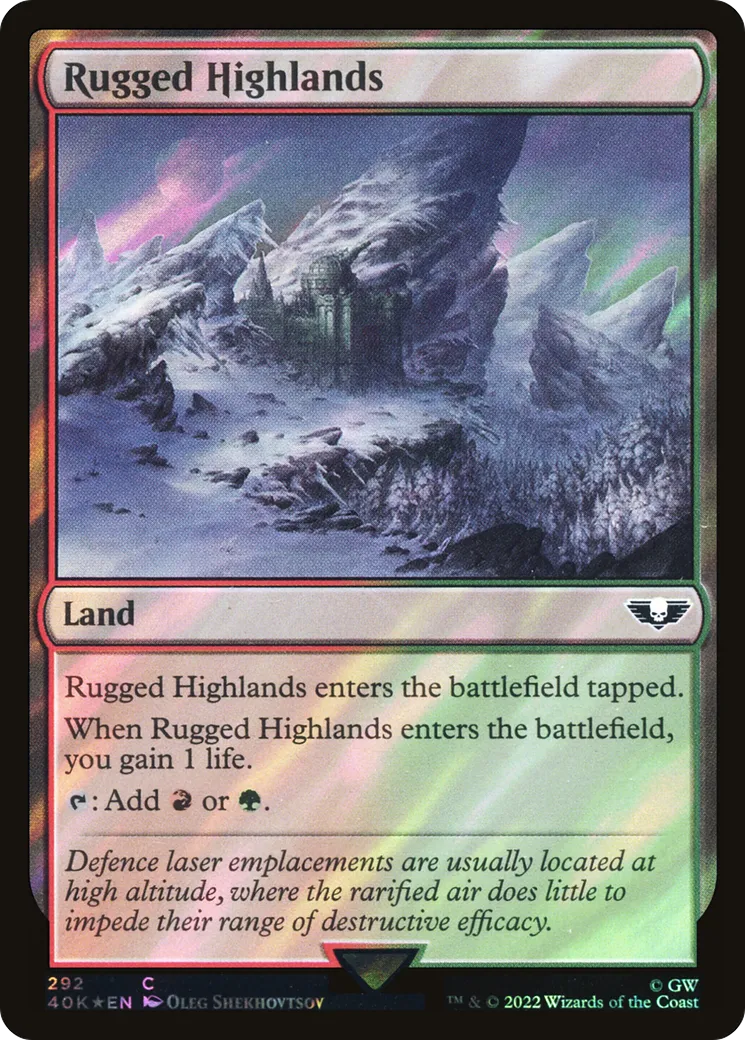 Hautes terres rocailleuses — Warhammer 40,000 Commander — Magic: The Gathering