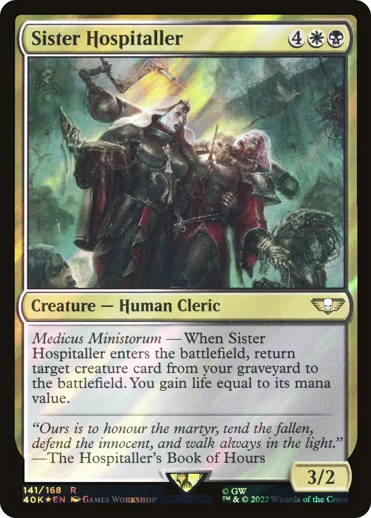 Sister Hospitaller — Warhammer 40,000 Commander — Magic: The Gathering