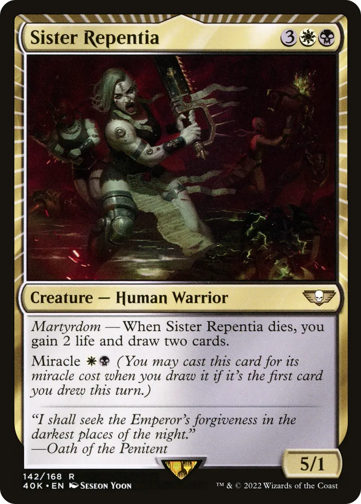 Sister Repentia — Warhammer 40,000 Commander — Magic: The Gathering