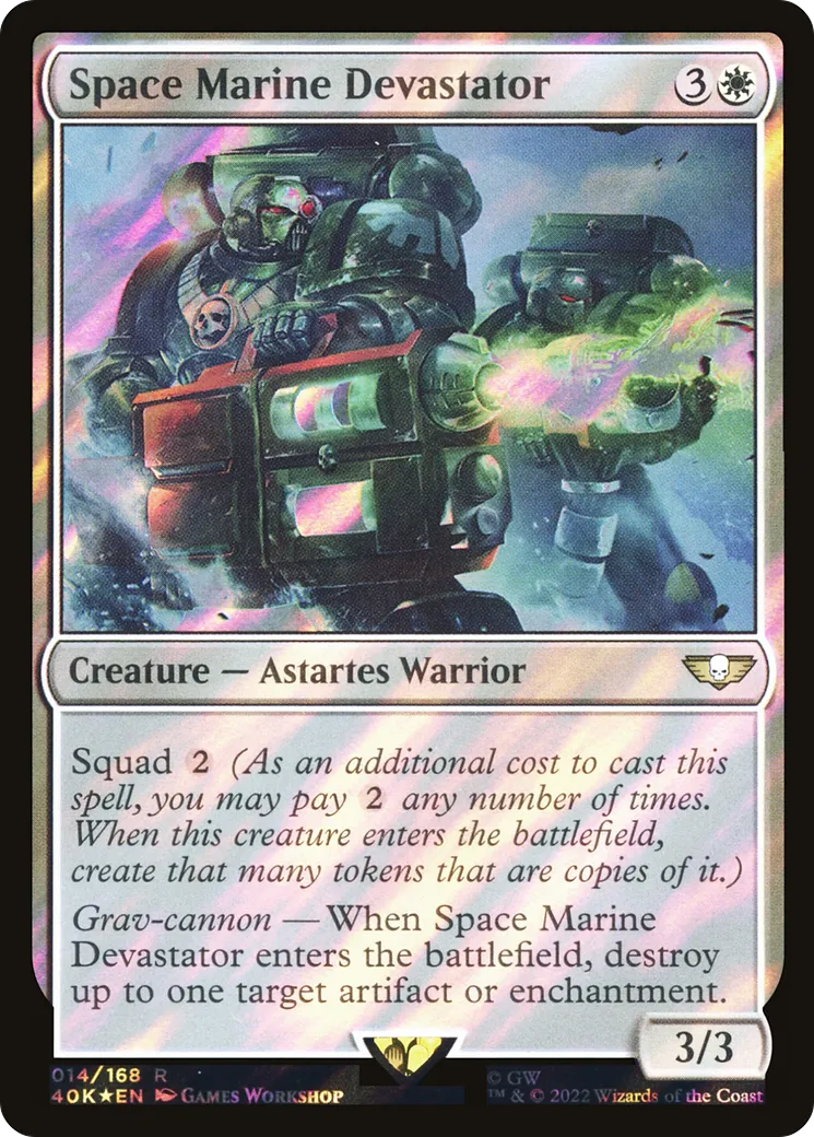 Space Marine Devastator — Warhammer 40,000 Commander — Magic: The Gathering