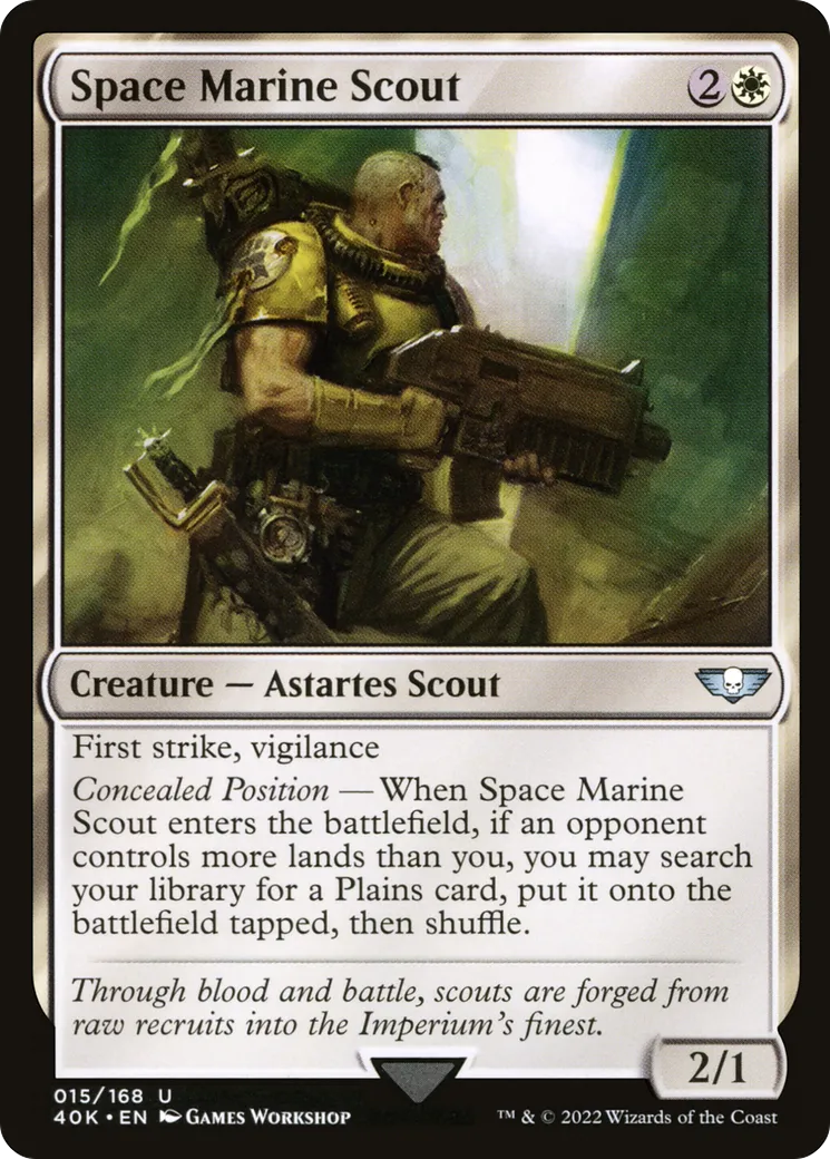 Space Marine Scout — Warhammer 40,000 Commander — Magic: The Gathering