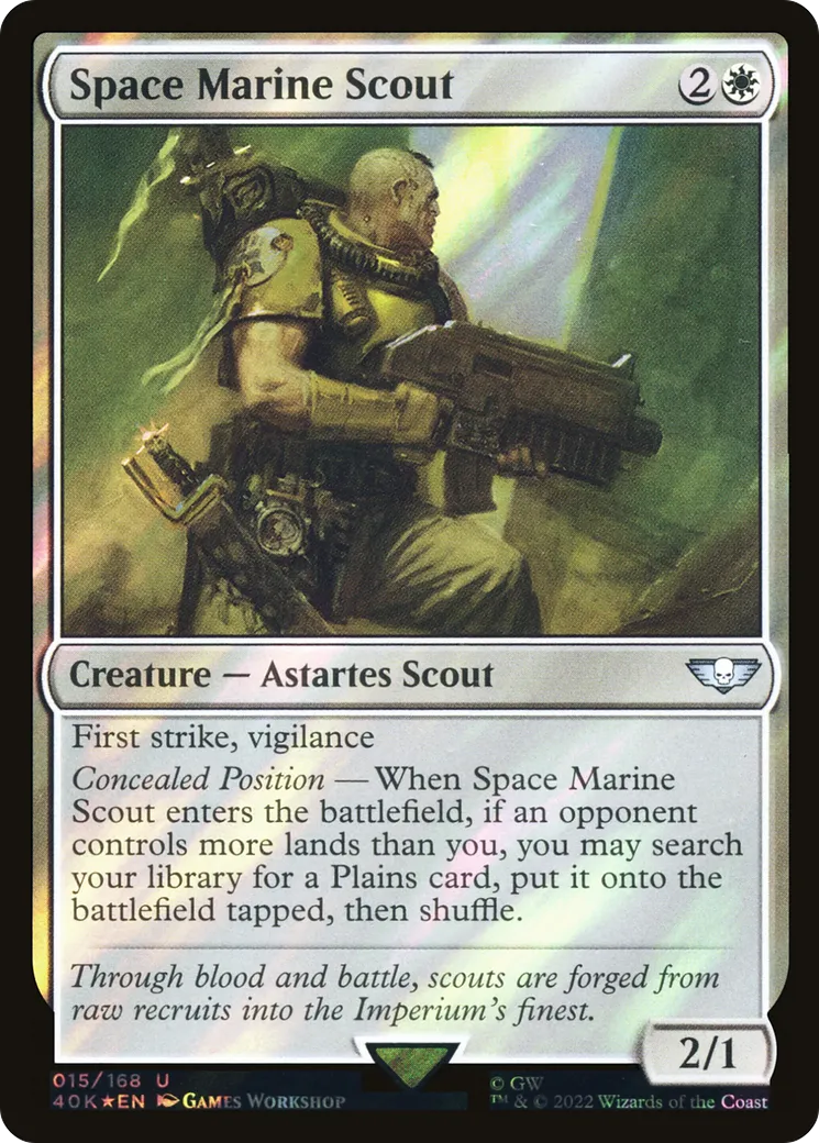 Space Marine Scout — Warhammer 40,000 Commander — Magic: The Gathering