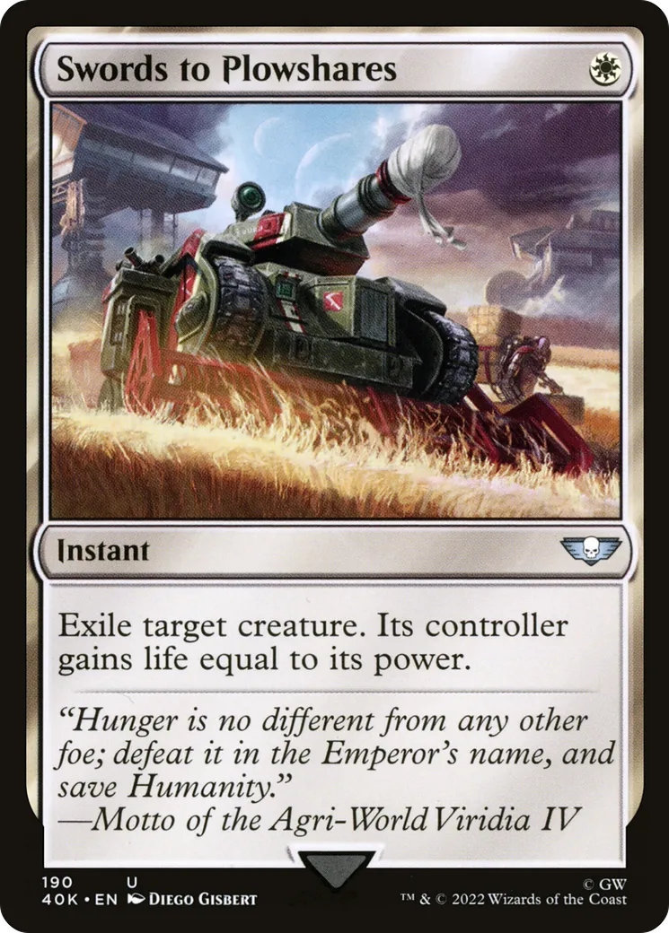Swords to Plowshares — Warhammer 40,000 Commander — Magic: The Gathering